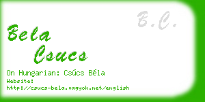 bela csucs business card